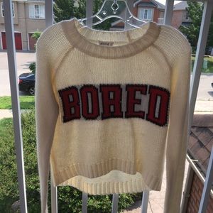 Ardene “Bored” Knitted Sweater